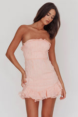 Cece Embellished Bandeau Dress Blush
