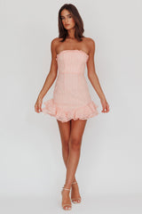Cece Embellished Bandeau Dress Blush
