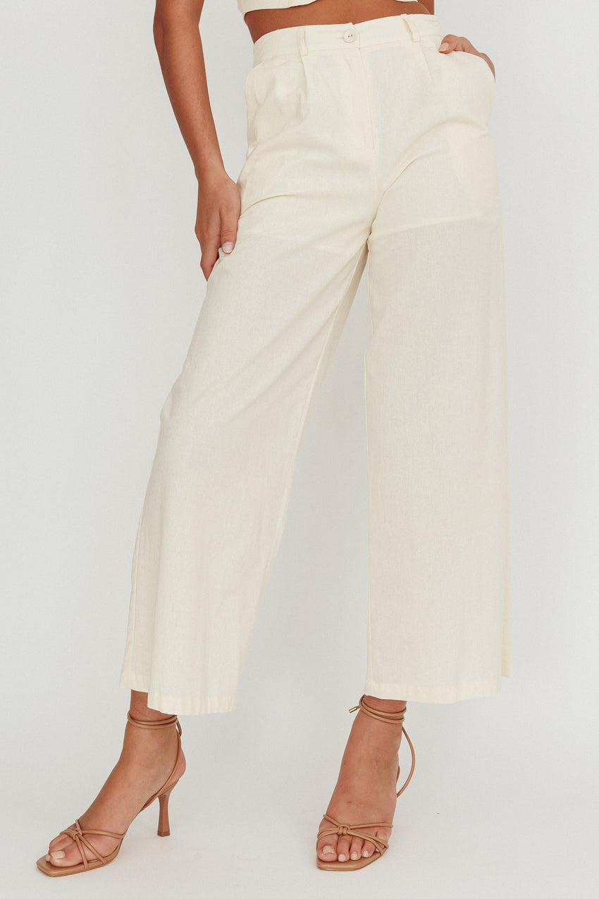 Breathless Wide Leg Pant Oat
