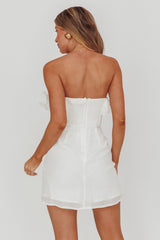 Norah Strapless Mini Dress White