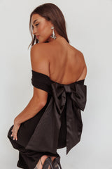 Dancing Queens Bow Back Maxi Dress Black
