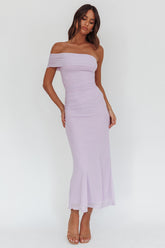 Gala One-Shoulder Maxi Dress Lilac