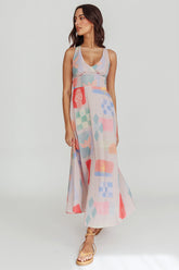Sweethearts A-Line Print Maxi Dress Multi