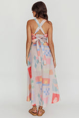 Sweethearts A-Line Print Maxi Dress Multi