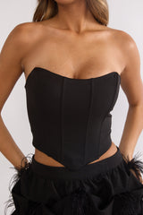 Alyra Structured Corset Top Black