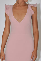 Seanna Strappy Back Midi Dress Blush
