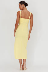 Zenya Split Ruched Maxi Dress Butter
