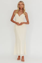 Lexxi Crossover Gathered Waist Maxi Dress Butter