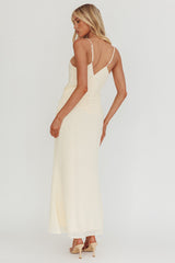 Lexxi Crossover Gathered Waist Maxi Dress Butter