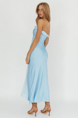 Starlet Halterneck Sash Maxi Dress Baby Blue