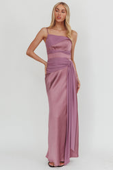 Wysandra Knot Detail Maxi Dress Grape