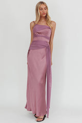 Wysandra Knot Detail Maxi Dress Grape