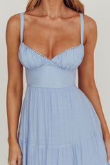 Neptune Cut Out Back A-Line Maxi Dress Blue
