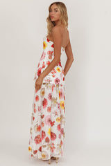 Wilma Flowy Hem Strapless Maxi Dress Floral