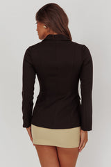 Lynsi Single Button Jacket Black