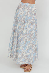 Morning Lights Godet Maxi Skirt Paisley