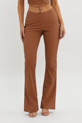 She's A Gemini Faux Leather Pants Mud