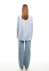 LIONESS Boyfriend Shirt Blue