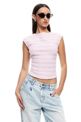 LIONESS Uno Tie Top Blush