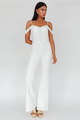 Nian Corset Bodice Jumpsuit Ivory