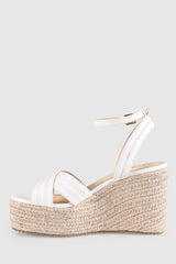 VERALi Callie Rope Wedges White Softee