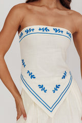 Sought After Tied Back Strapless Top Oat