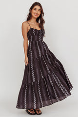 Doe Tied Bust Maxi Dress Black