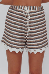 Breakaway Shorts Stripe Mocha