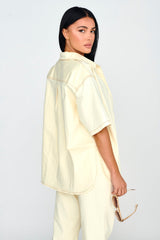 Light Aura Button Up Shirt Buttermilk