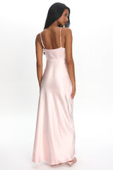 Marlie Side Pleat Maxi Dress Blush