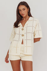 Sailor Knit Shorts Cream