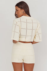 Sailor Knit Shorts Cream
