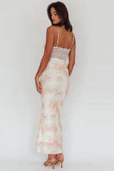 Super Shy Floral Lace Maxi Dress Pink