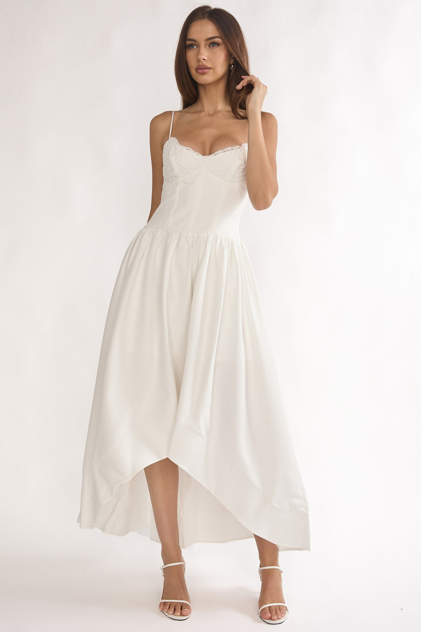 I'm Yours High-Low Hem Maxi Dress White
