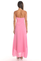 Soria Strapless Maxi Dress Pink
