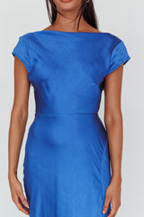 Lucinda Twist Back Midi Dress Navy