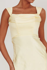 Lucinda Off-Shoulder V-Back Dress Butter