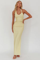Always Ready Asymmetric Hem Halter Top Sage