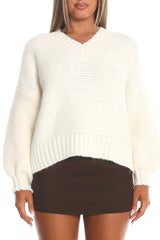 Samaya Chunky Knit Sweater Cream