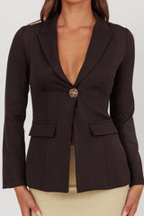 Lynsi Single Button Jacket Black