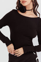 Higher Power Low Back Top Black