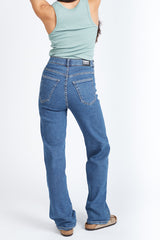 DR DENIM Moxy Straight Jeans Cape Dark Plain