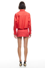 LIONESS Clicquot Mini Skirt Crimson