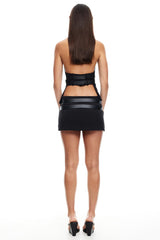 LIONESS Ethereal Buckle Skirt Onyx