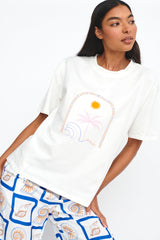 LOST IN LUNAR Ride The Wave Tee White