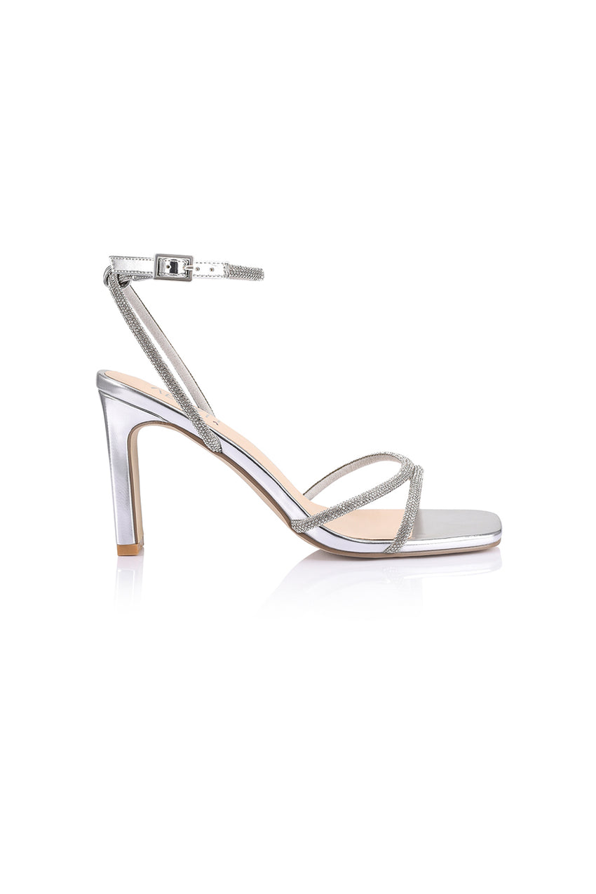 VERALi Kian Block Heel Sandals Silver