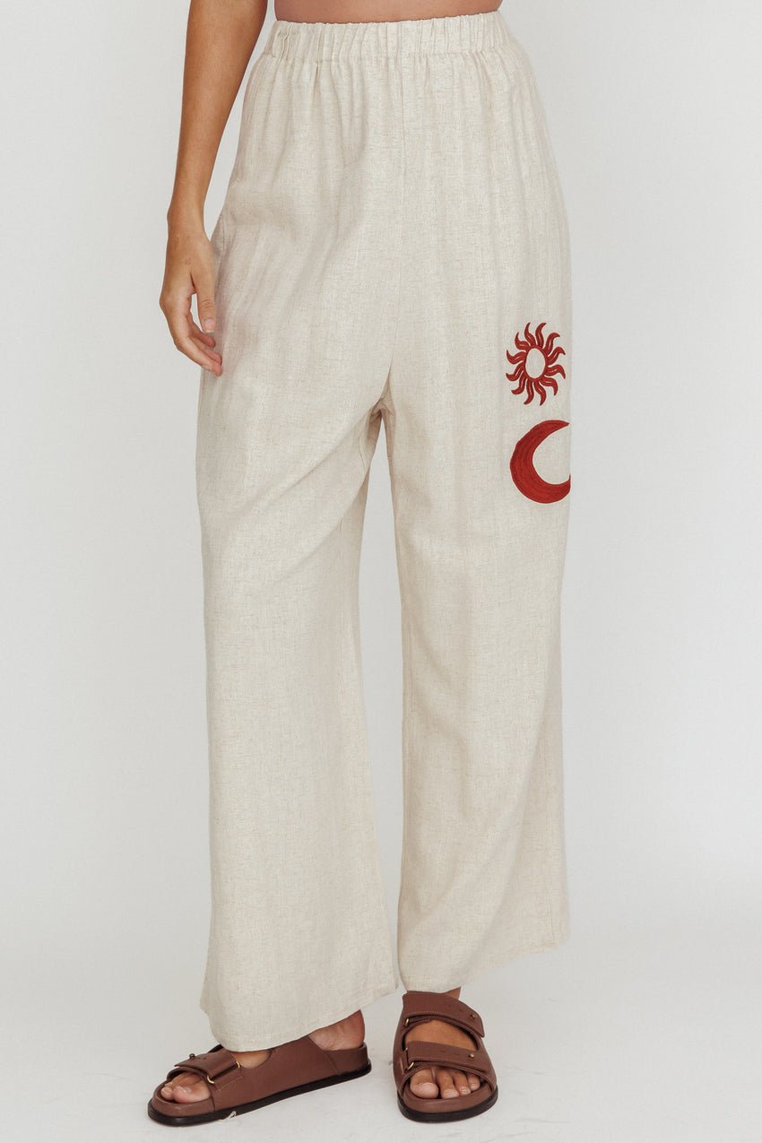 Swing Of Things Sun And Moon Wide Leg Pants Oat