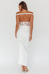 Tillie Lace Bodice Maxi Dress White